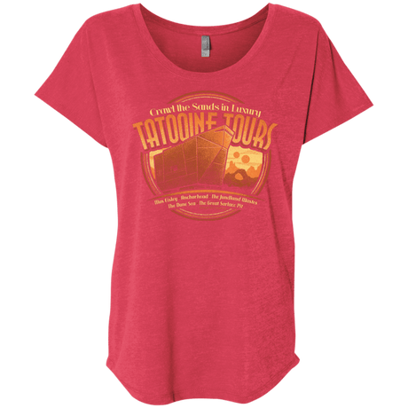 T-Shirts Vintage Red / X-Small Tatooine Tours Triblend Dolman Sleeve