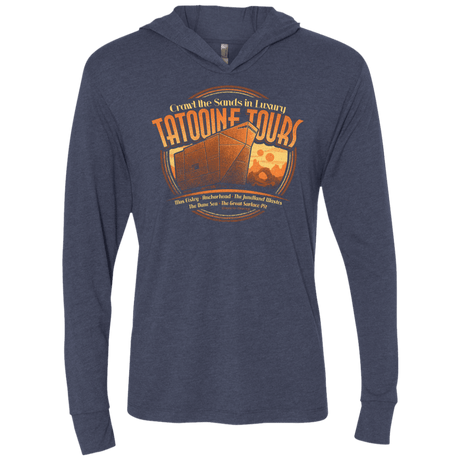 T-Shirts Vintage Navy / X-Small Tatooine Tours Triblend Long Sleeve Hoodie Tee