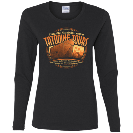 T-Shirts Black / S Tatooine Tours Women's Long Sleeve T-Shirt
