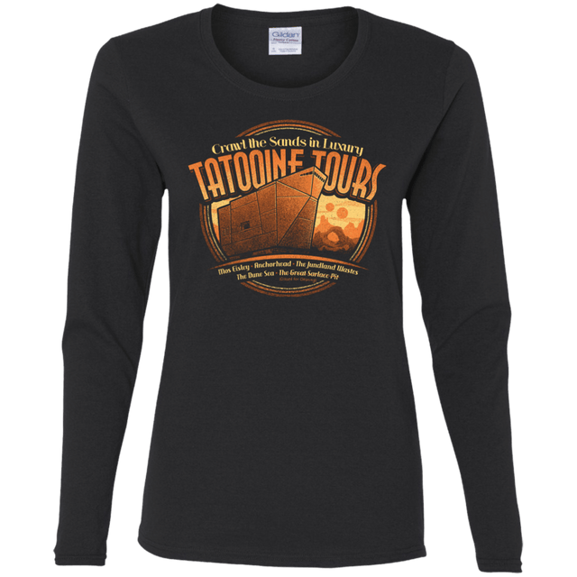 T-Shirts Black / S Tatooine Tours Women's Long Sleeve T-Shirt
