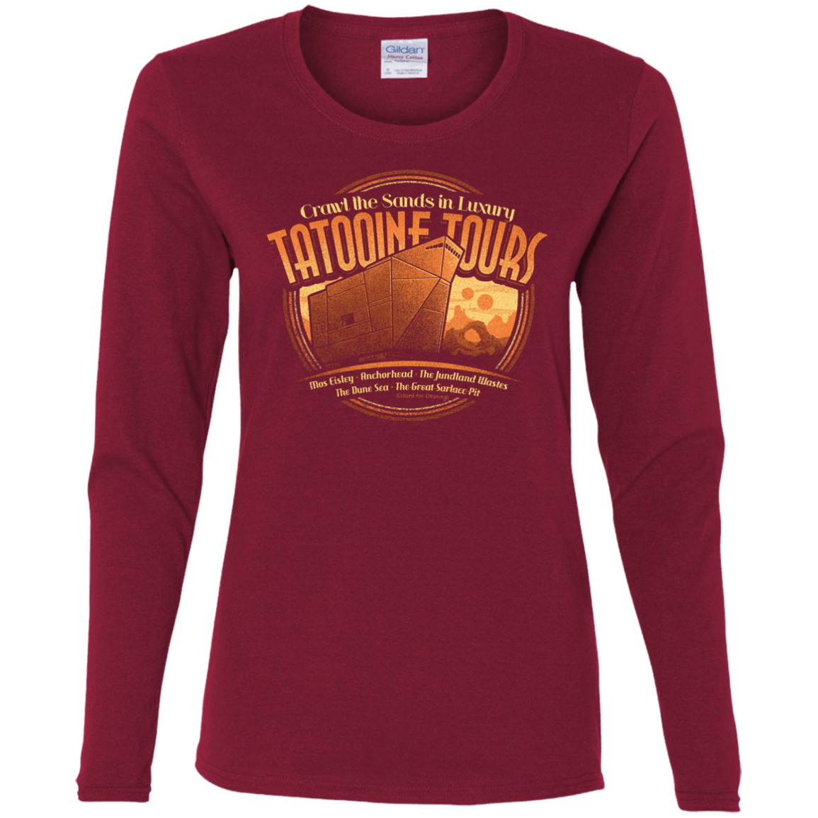 T-Shirts Cardinal / S Tatooine Tours Women's Long Sleeve T-Shirt