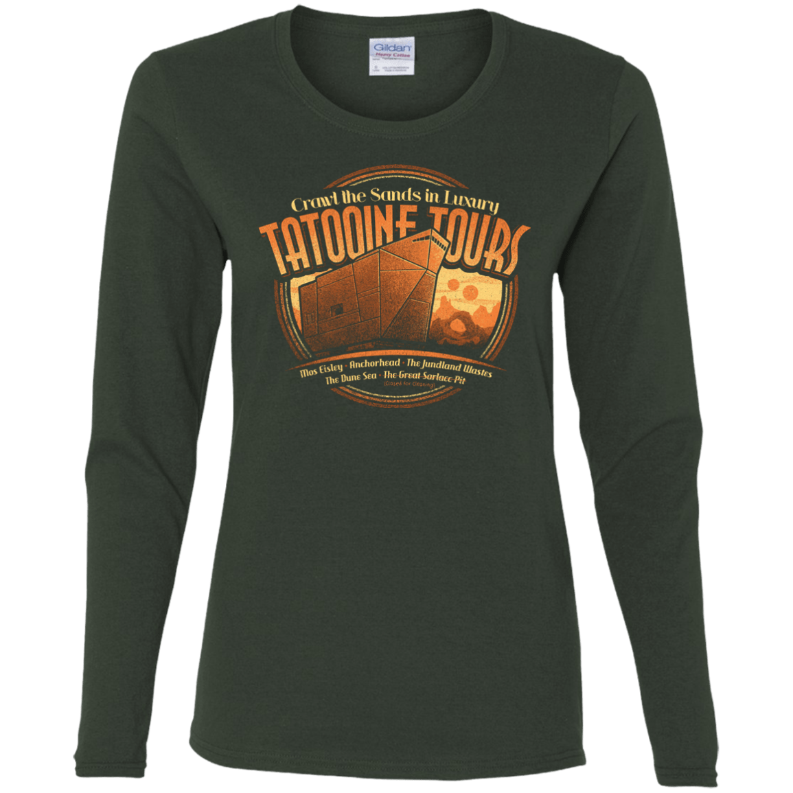 T-Shirts Forest / S Tatooine Tours Women's Long Sleeve T-Shirt