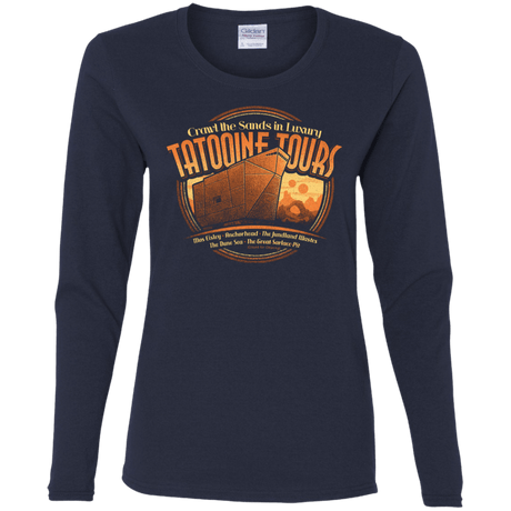 T-Shirts Navy / S Tatooine Tours Women's Long Sleeve T-Shirt