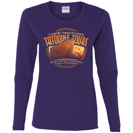 T-Shirts Purple / S Tatooine Tours Women's Long Sleeve T-Shirt
