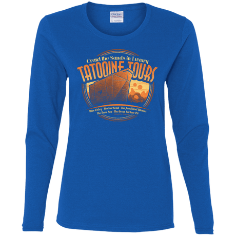 T-Shirts Royal / S Tatooine Tours Women's Long Sleeve T-Shirt