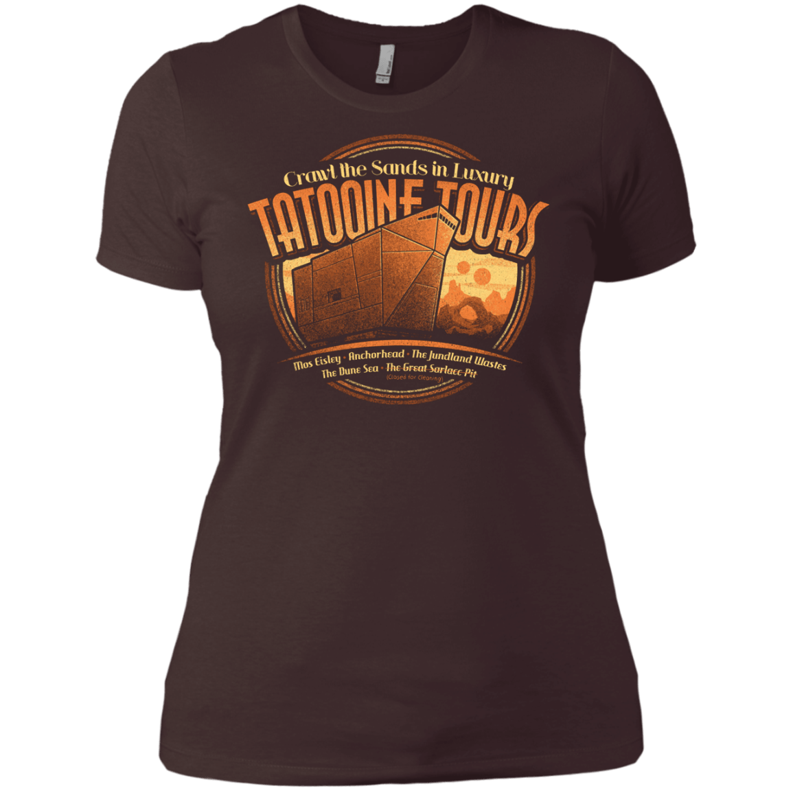 T-Shirts Dark Chocolate / X-Small Tatooine Tours Women's Premium T-Shirt