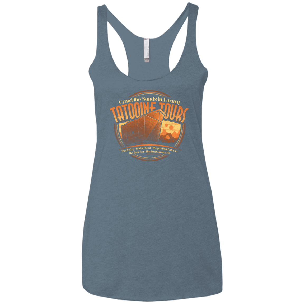 T-Shirts Indigo / X-Small Tatooine Tours Women's Triblend Racerback Tank
