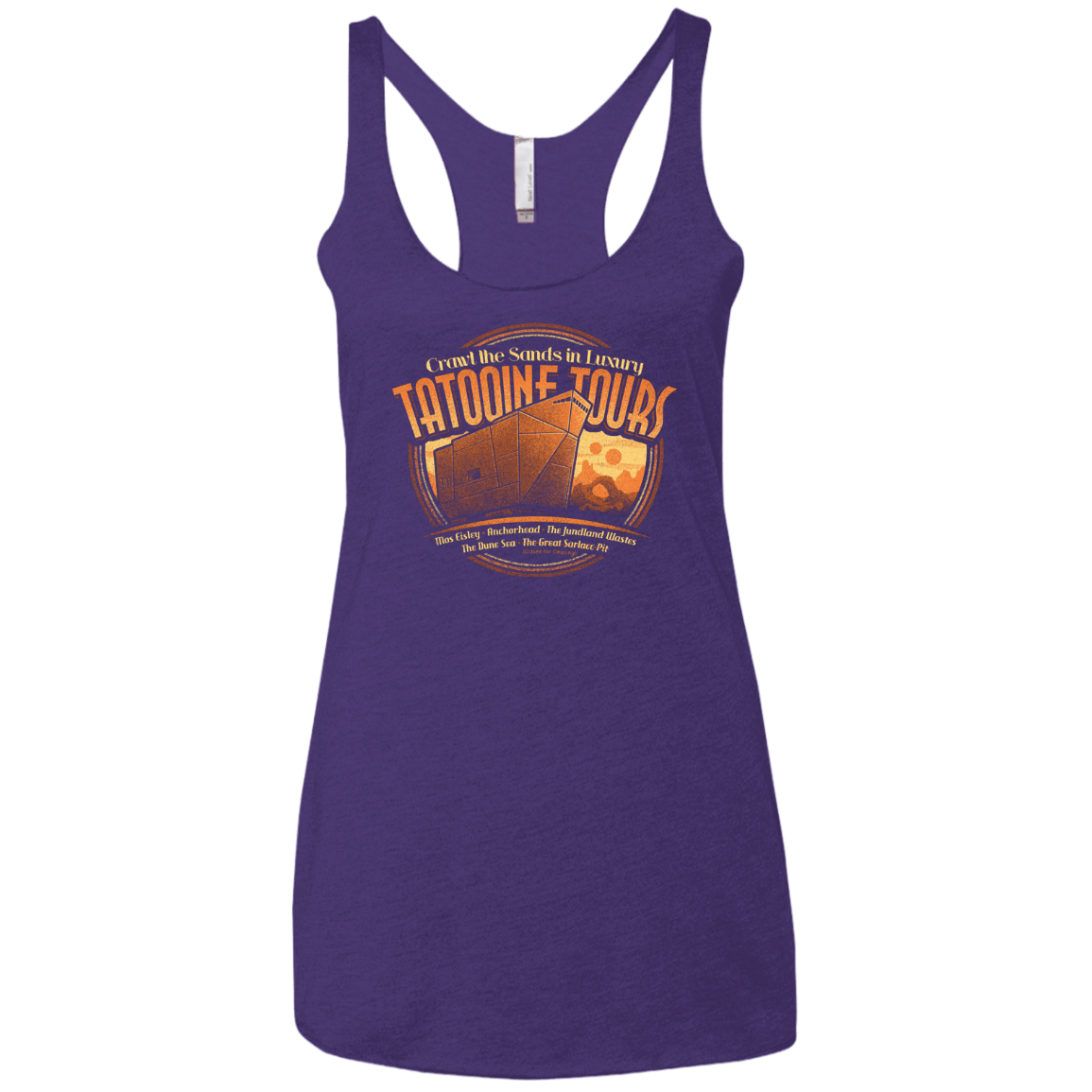 T-Shirts Purple Rush / X-Small Tatooine Tours Women's Triblend Racerback Tank
