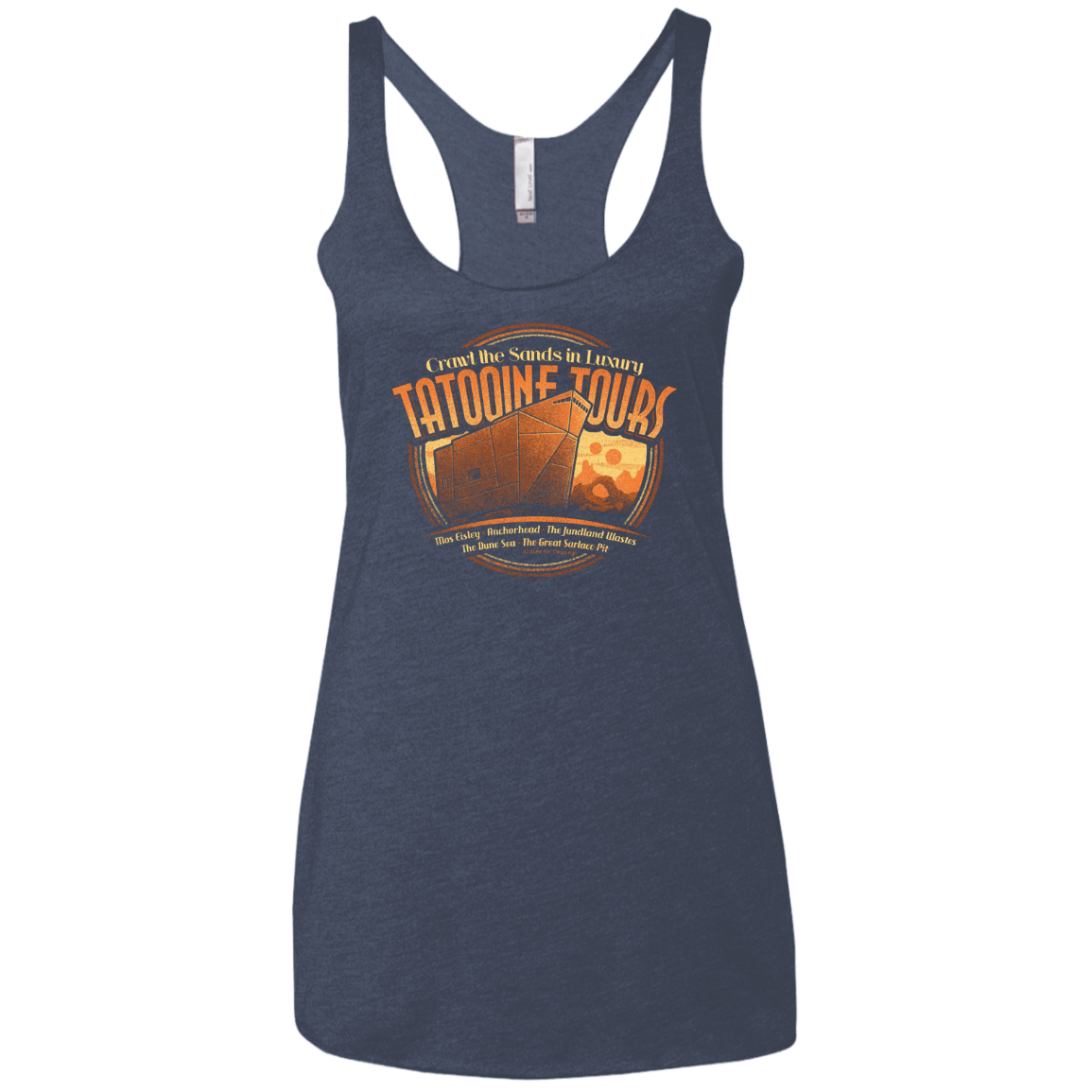 T-Shirts Vintage Navy / X-Small Tatooine Tours Women's Triblend Racerback Tank