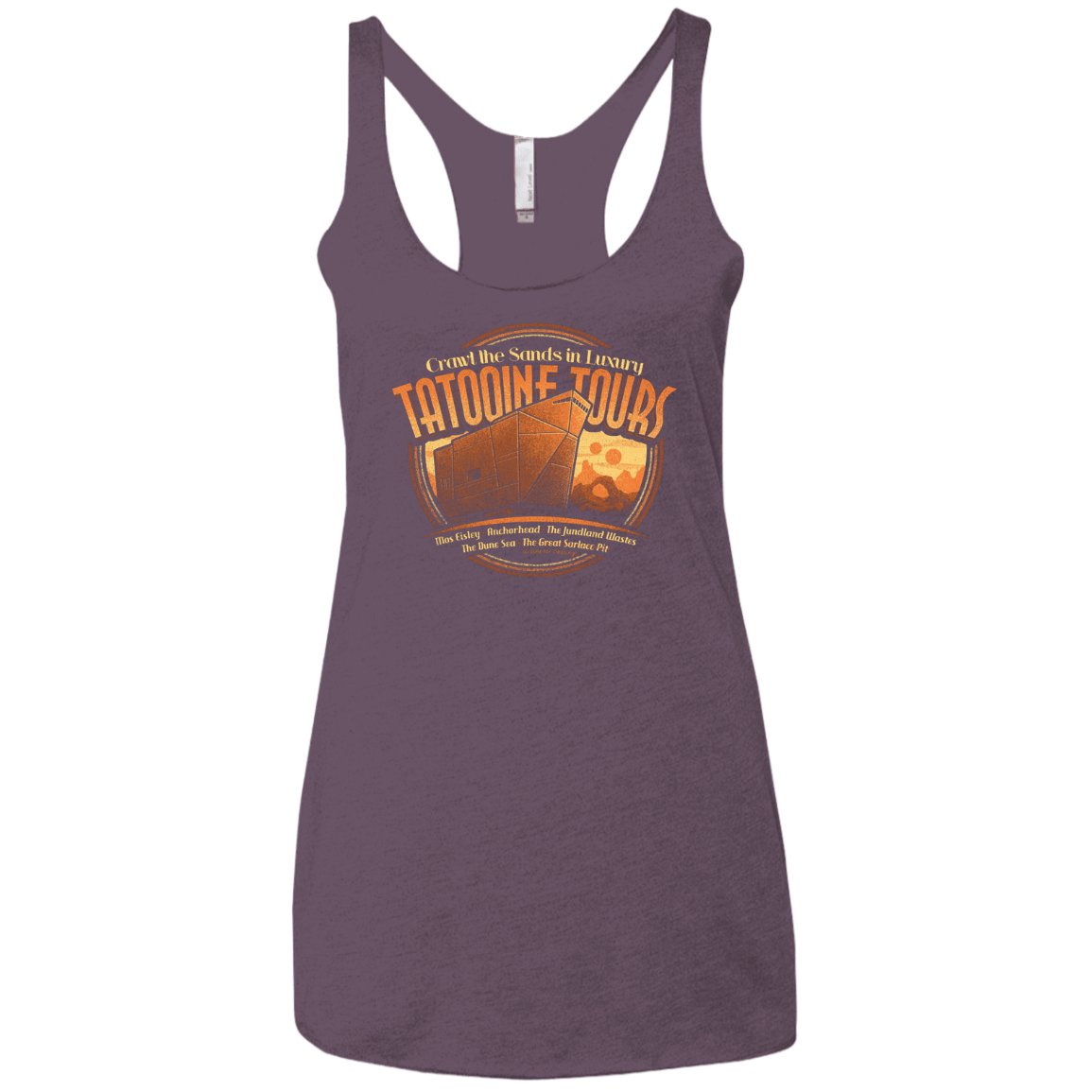 T-Shirts Vintage Purple / X-Small Tatooine Tours Women's Triblend Racerback Tank