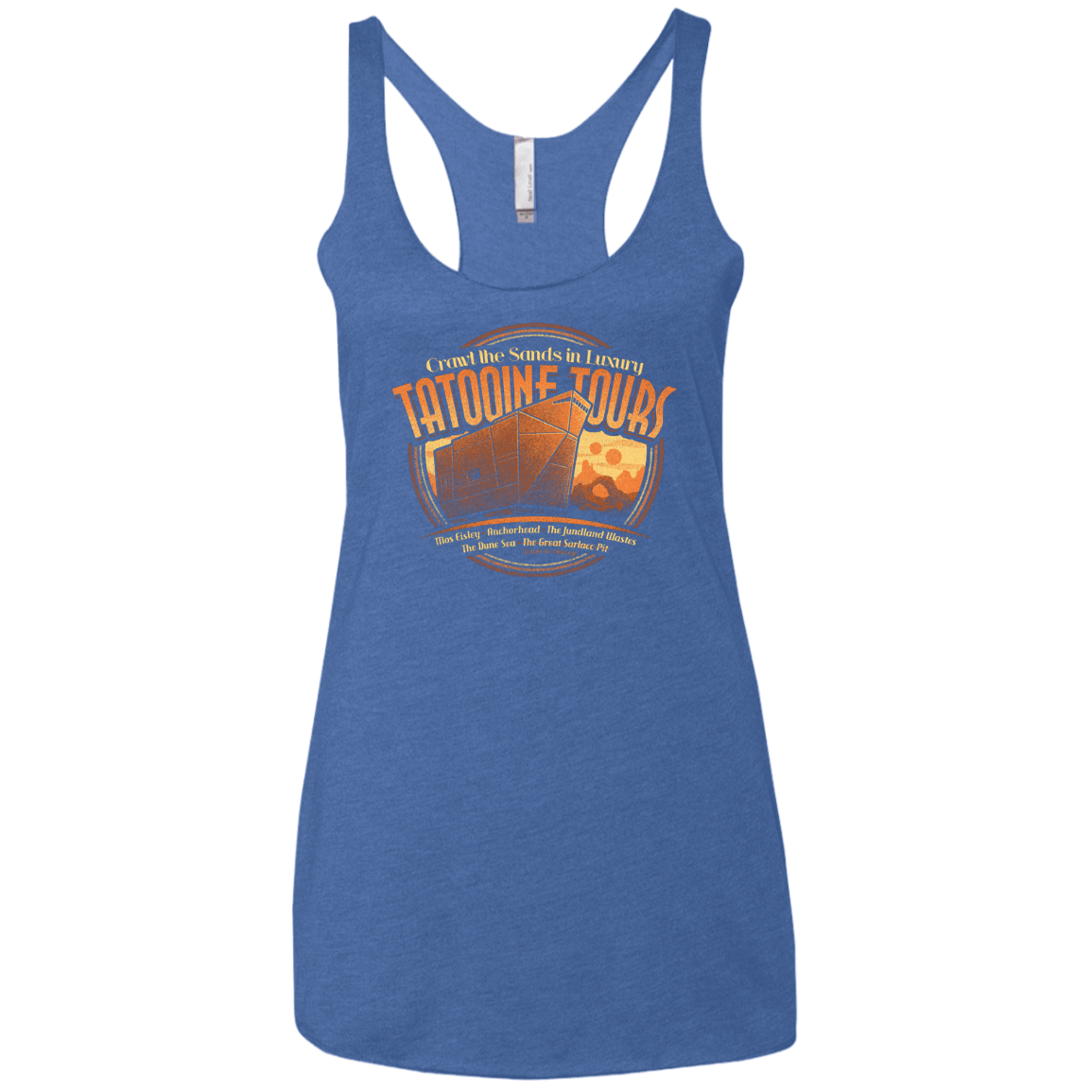 T-Shirts Vintage Royal / X-Small Tatooine Tours Women's Triblend Racerback Tank