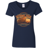 T-Shirts Navy / S Tatooine Tours Women's V-Neck T-Shirt