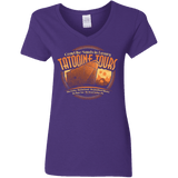 T-Shirts Purple / S Tatooine Tours Women's V-Neck T-Shirt