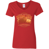 T-Shirts Red / S Tatooine Tours Women's V-Neck T-Shirt