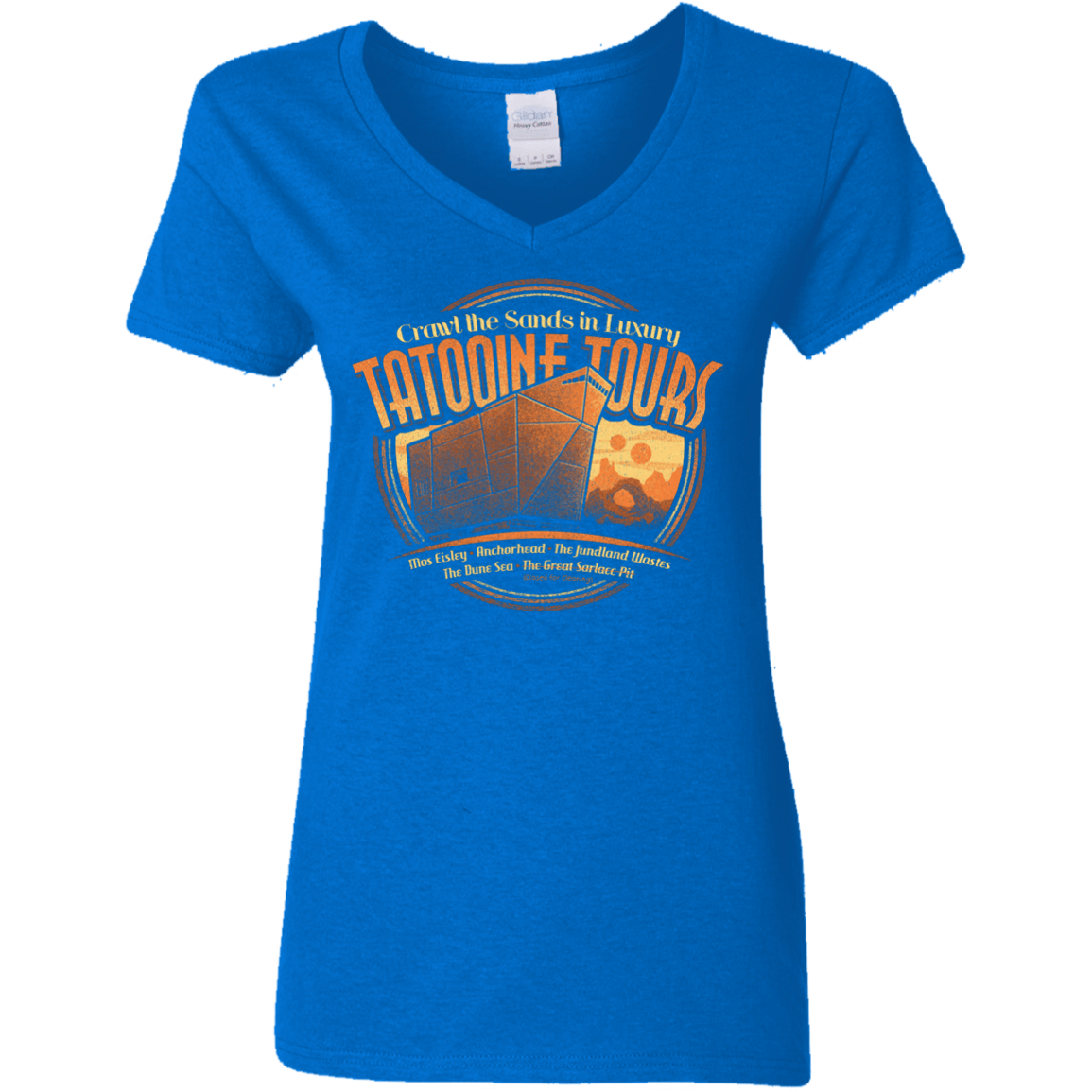 T-Shirts Royal / S Tatooine Tours Women's V-Neck T-Shirt