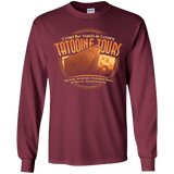 T-Shirts Maroon / YS Tatooine Tours Youth Long Sleeve T-Shirt