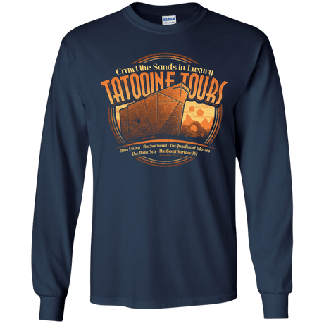 T-Shirts Navy / YS Tatooine Tours Youth Long Sleeve T-Shirt