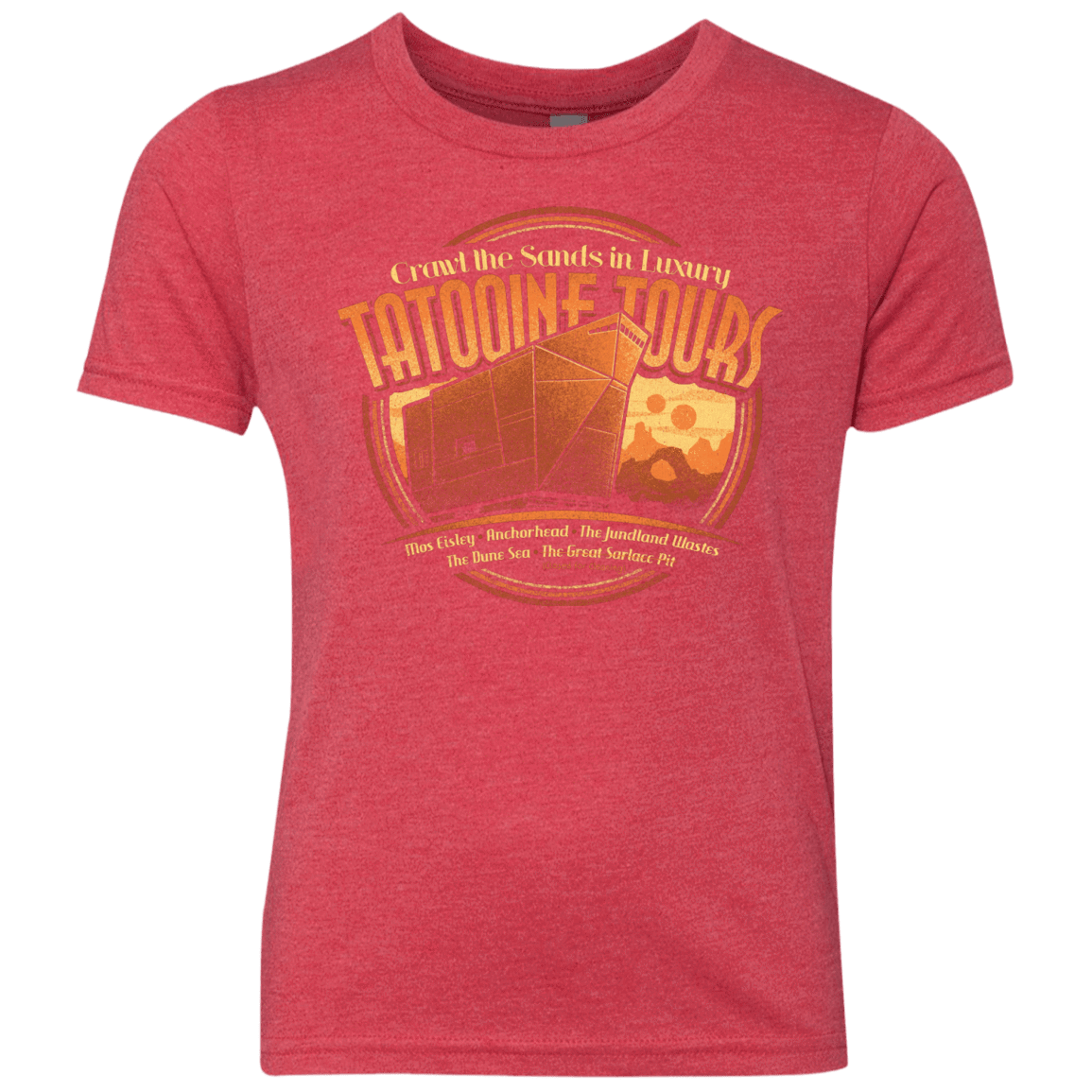 T-Shirts Vintage Red / YXS Tatooine Tours Youth Triblend T-Shirt