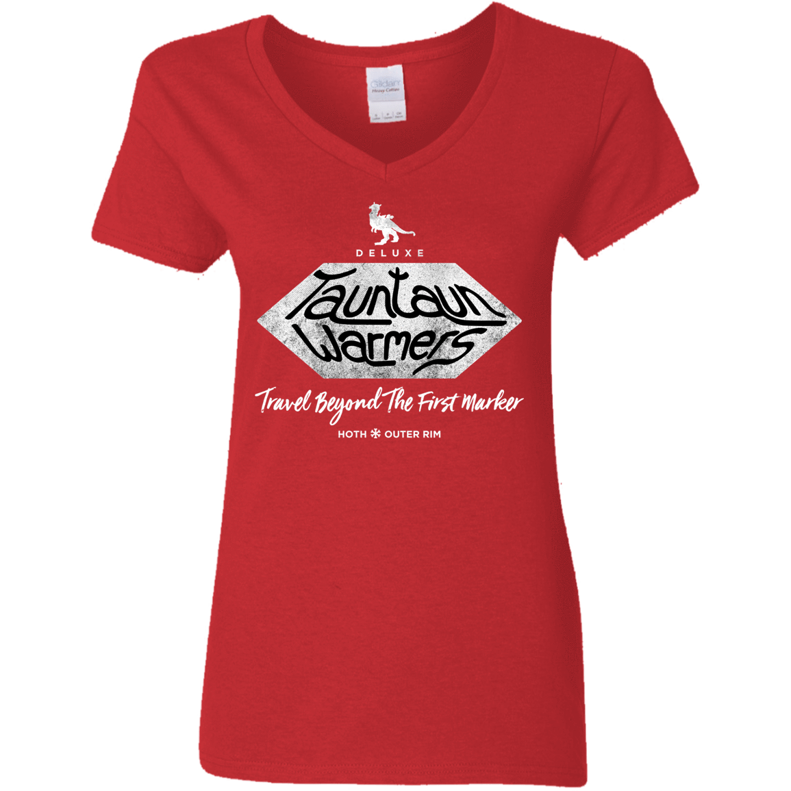 T-Shirts Red / S Tauntaun Warmers Women's V-Neck T-Shirt