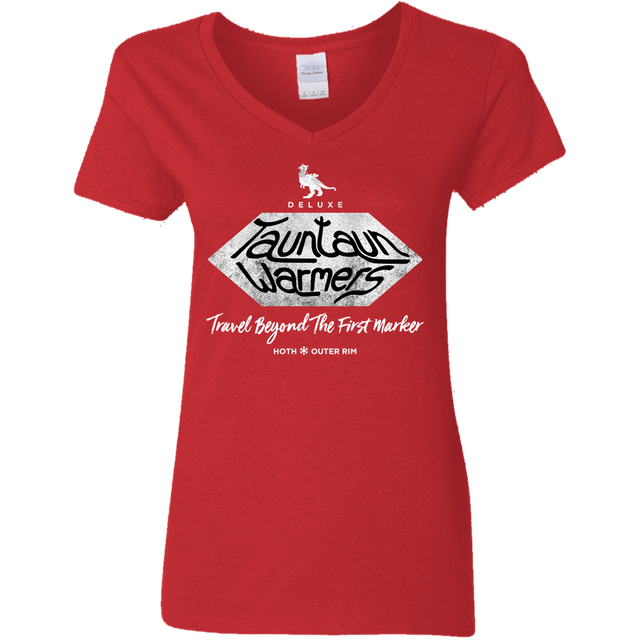 T-Shirts Red / S Tauntaun Warmers Women's V-Neck T-Shirt