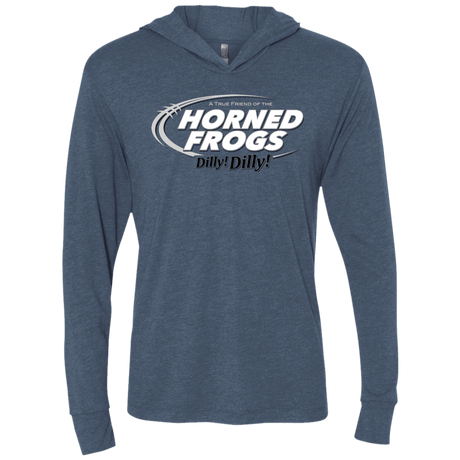 T-Shirts Indigo / X-Small TCU Dilly Dilly Triblend Long Sleeve Hoodie Tee