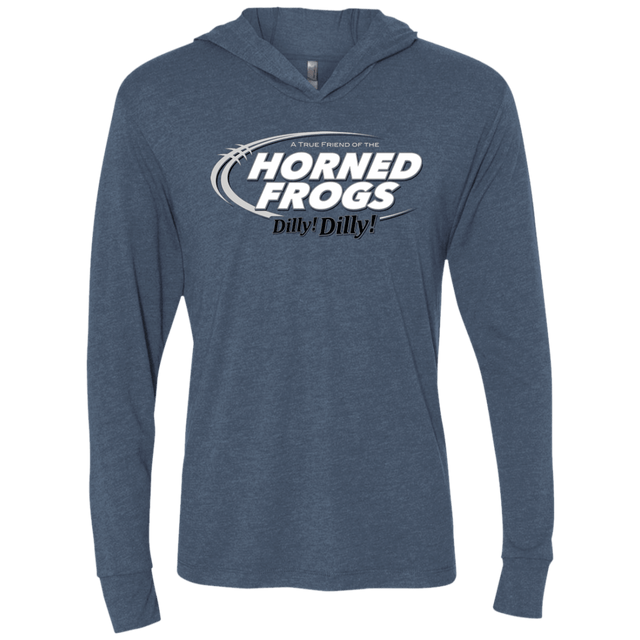 T-Shirts Indigo / X-Small TCU Dilly Dilly Triblend Long Sleeve Hoodie Tee