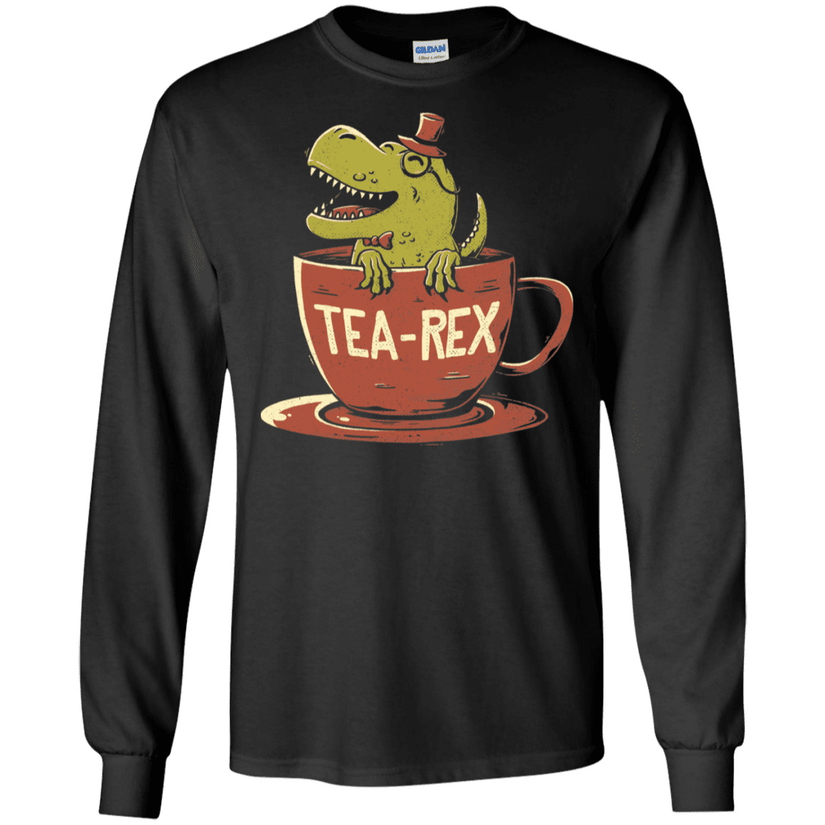 T-Shirts Black / S Tea-Rex Men's Long Sleeve T-Shirt