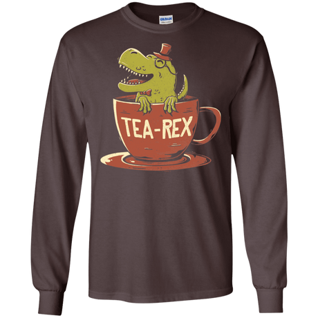 T-Shirts Dark Chocolate / S Tea-Rex Men's Long Sleeve T-Shirt