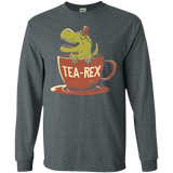 T-Shirts Dark Heather / S Tea-Rex Men's Long Sleeve T-Shirt