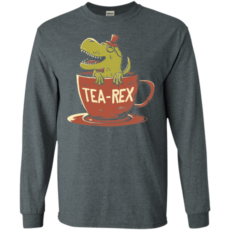 T-Shirts Dark Heather / S Tea-Rex Men's Long Sleeve T-Shirt