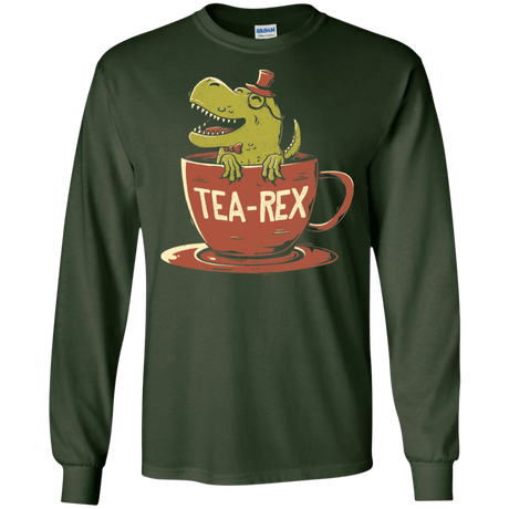 T-Shirts Forest Green / S Tea-Rex Men's Long Sleeve T-Shirt