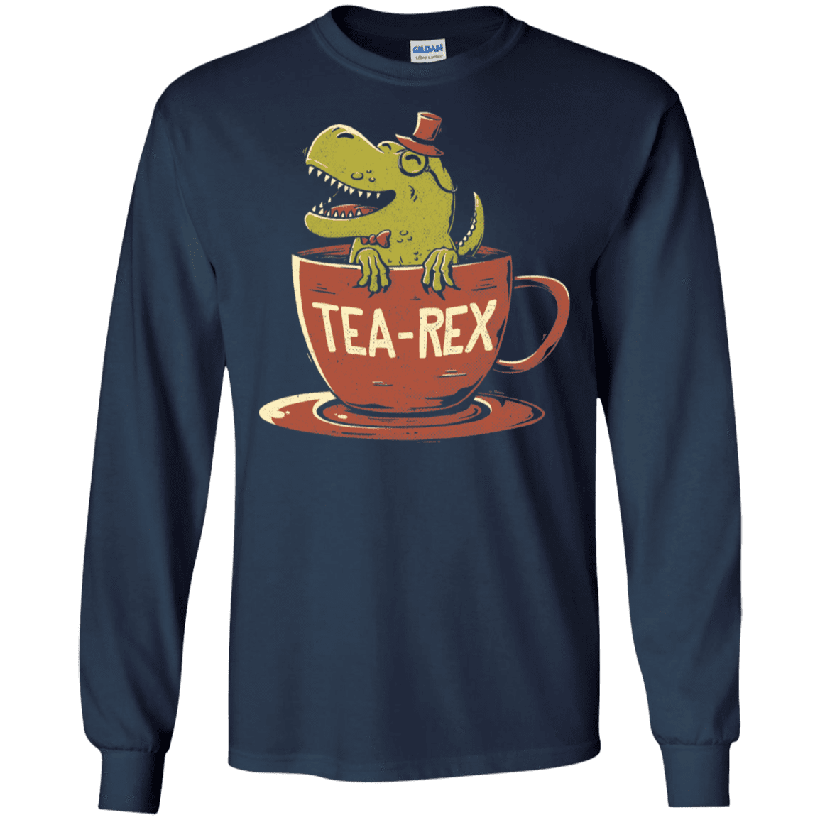 T-Shirts Navy / S Tea-Rex Men's Long Sleeve T-Shirt