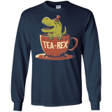 T-Shirts Navy / S Tea-Rex Men's Long Sleeve T-Shirt