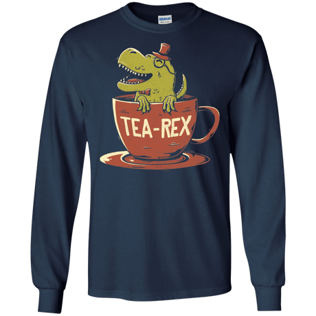 T-Shirts Navy / S Tea-Rex Men's Long Sleeve T-Shirt