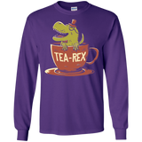 T-Shirts Purple / S Tea-Rex Men's Long Sleeve T-Shirt