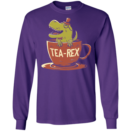 T-Shirts Purple / S Tea-Rex Men's Long Sleeve T-Shirt