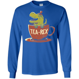 T-Shirts Royal / S Tea-Rex Men's Long Sleeve T-Shirt