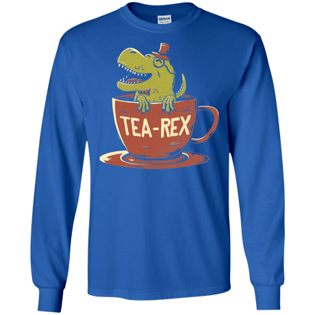 T-Shirts Royal / S Tea-Rex Men's Long Sleeve T-Shirt