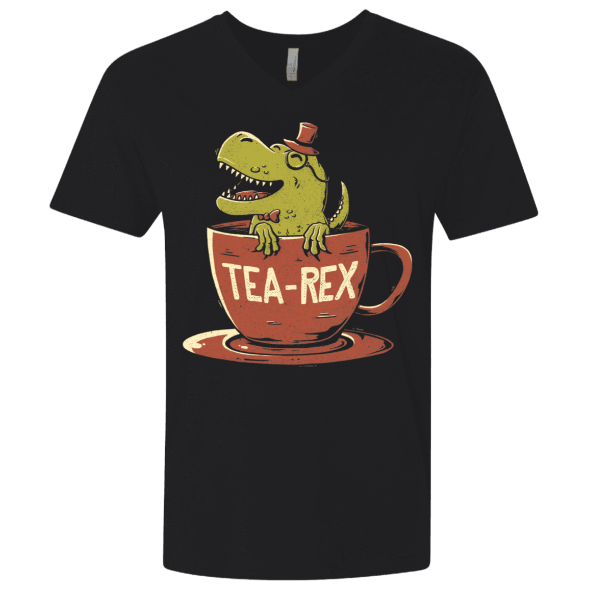 T-Shirts Black / X-Small Tea-Rex Men's Premium V-Neck