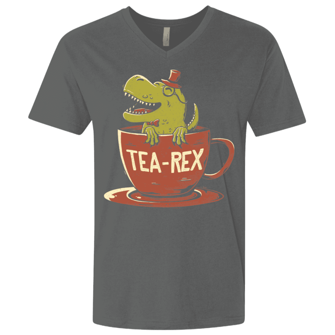 T-Shirts Heavy Metal / X-Small Tea-Rex Men's Premium V-Neck