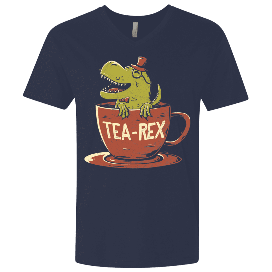 T-Shirts Midnight Navy / X-Small Tea-Rex Men's Premium V-Neck