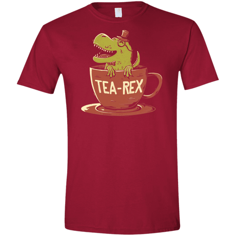 T-Shirts Cardinal Red / S Tea-Rex Men's Semi-Fitted Softstyle