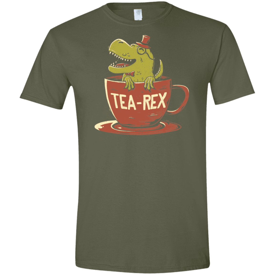 T-Shirts Military Green / S Tea-Rex Men's Semi-Fitted Softstyle
