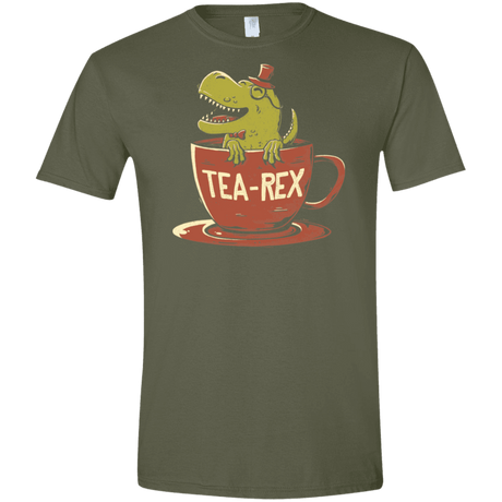 T-Shirts Military Green / S Tea-Rex Men's Semi-Fitted Softstyle