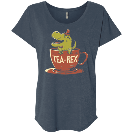 T-Shirts Indigo / X-Small Tea-Rex Triblend Dolman Sleeve