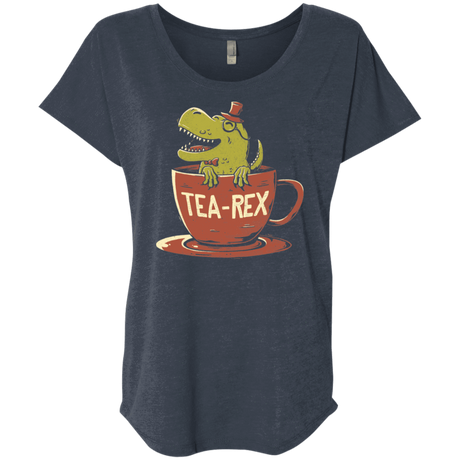 T-Shirts Vintage Navy / X-Small Tea-Rex Triblend Dolman Sleeve
