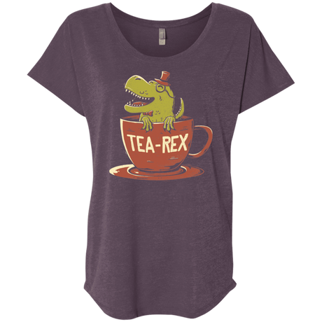 T-Shirts Vintage Purple / X-Small Tea-Rex Triblend Dolman Sleeve