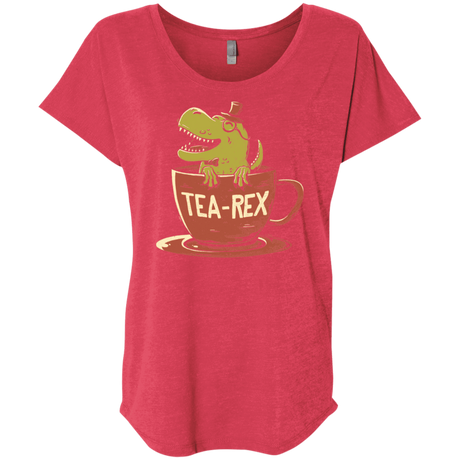 T-Shirts Vintage Red / X-Small Tea-Rex Triblend Dolman Sleeve