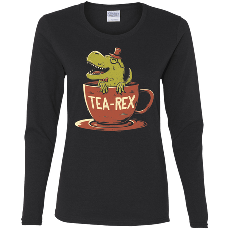 T-Shirts Black / S Tea-Rex Women's Long Sleeve T-Shirt