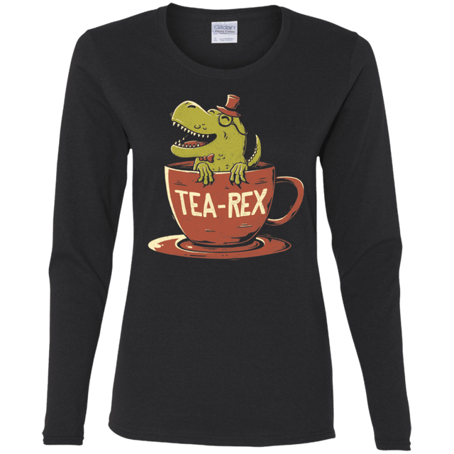 T-Shirts Black / S Tea-Rex Women's Long Sleeve T-Shirt